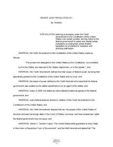 SENATE JOINT RESOLUTION 311 By McNally