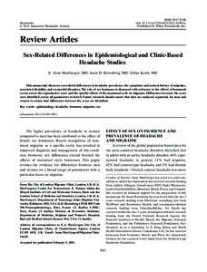 ISSN[removed]doi: [removed]j[removed]01904.x Published by Wiley Periodicals, Inc. Headache © 2011 American Headache Society