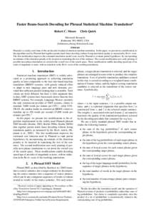 Computational linguistics / Machine translation / Statistical natural language processing / Evaluation of machine translation / Statistical machine translation / BLEU / N-gram / Code / Phrase / Linguistics / Science / Natural language processing