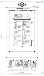 Drill holes for extra large door  Drill holes for large door Freedom Door Installation Guide and Template