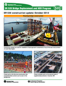 Lake Washington / Washington State Department of Transportation / Float / Precast concrete / Ironworker / Rebar / Architecture / Concrete / Construction / Pontoon