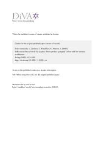 http://www.diva-portal.org  This is the published version of a paper published in Ecology. Citation for the original published paper (version of record): Soucemarianadin, L., Quideau, S., Wasylishen, R., Munson, A