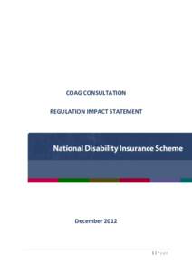 COAG CONSULTATION REGULATION IMPACT STATEMENT December[removed]|Page