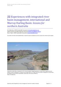 Northern Australia Land and Water Science Review full report  October 2009  22 Experiences with integrated river  basin management, international and  Murray Darling Basin: lessons for 