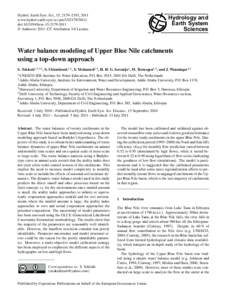 Hydrol. Earth Syst. Sci., 15, 2179–2193, 2011 www.hydrol-earth-syst-sci.netdoi:hess © Author(sCC Attribution 3.0 License.  Hydrology and