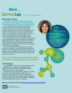 National Institute of General Medical Sciences  Meet… Serrine Lau  TOXICOLOGIST, Tucson, Arizona