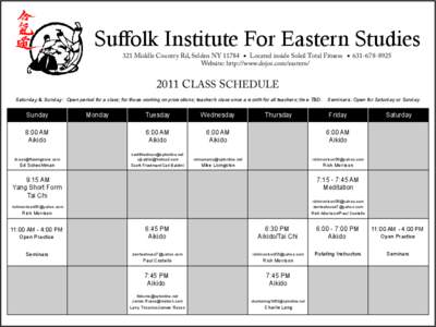 Suffolk Institute For Eastern Studies 321 Middle Country Rd, Selden NY[removed]Located inside Soleil Total Fitness