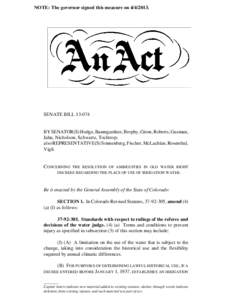 NOTE: The governor signed this measure onSENATE BILLBY SENATOR(S) Hodge, Baumgardner, Brophy, Giron, Roberts, Guzman, Jahn, Nicholson, Schwartz, Tochtrop;