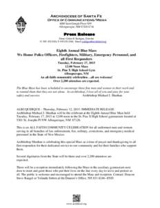 Albuquerque metropolitan area / Albuquerque /  New Mexico / Blue Mass / Roman Catholic Archdiocese of Santa Fe / St. Pius X High School / New Mexico / Geography of the United States