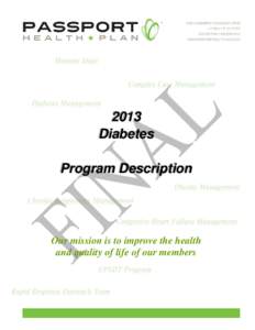 2013 Diabetes Program Description