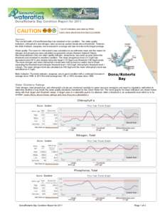 Dona/Roberts Bay Condition Report for[removed]CAUTION 1 out of 3 indicators were rated as PASS. Learn more about how this report is created