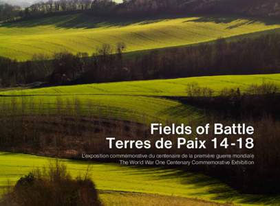 Fields of Battle Terres de Paix 14 -18 L’exposition commémorative du centenaire de la première guerre mondiale The World War One Centenary Commemorative Exhibition  The Face of War - An aerial photograph of the tr