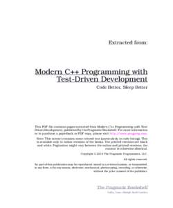 Modern C++ Programming with Test-Driven Development