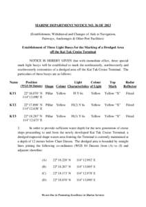 MARINE DEPARTMENT NOTICE NO. 36 OF 2013