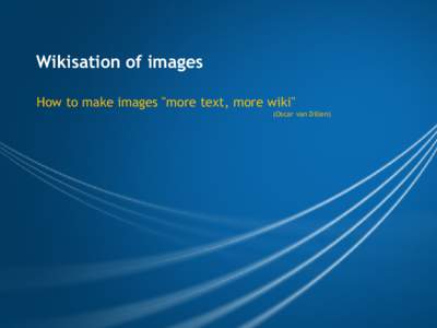 Wikisation of images How to make images 