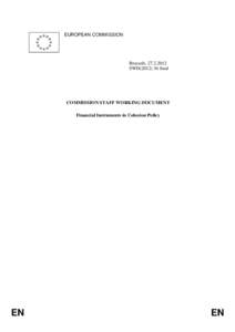 EUROPEAN COMMISSION  Brussels, [removed]SWD[removed]final  COMMISSION STAFF WORKING DOCUMENT