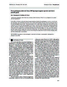 TAXON 56 (4) • November 2007: 1037–1050  Schuettpelz & Pryer • Fern phylogeny