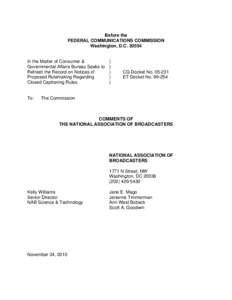 Subtitling / Closed captioning / High-definition television / Technology / Disability / Federal Communications Commission / National Association of Broadcasters / Communication / XOrbit / Assistive technology / Transcription / Deafness