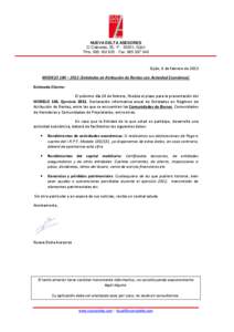NUEVA DELTA ASESORES C/ Cabrales, 35, 1º - 33201, Gijón Tfno[removed]Fax: [removed]