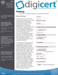 [removed]Index What is Phishing? P.1 Phishing Examples P.2