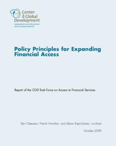 Microfinance / Stijn Claessens / Central Bank of Ireland / Access to finance / Liliana Rojas-Suarez / Republic of Ireland / Economics / Finance / Banking / Financial inclusion