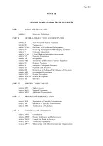 Business / General Agreement on Trade in Services / Trade in services / Safeguard / Non-violation nullification of benefits / Australia–United States Free Trade Agreement / International trade / International relations / World Trade Organization