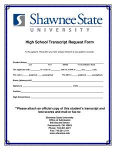 Microsoft Word - High School Trx Request Form