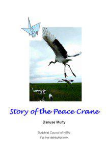 Story of the Peace Crane Danuse Murty Buddhist Council of NSW