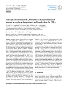 Atmos. Chem. Phys., 14, 13681–13704, 2014 www.atmos-chem-phys.net[removed]doi:[removed]acp[removed] © Author(s[removed]CC Attribution 3.0 License.  Atmospheric oxidation of 1,3-butadiene: characterization of