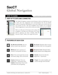 SacCT Global Navigation How to Guide HOW TO GUIDE