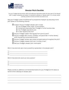 Microsoft Word - Elevator Pitch Checklist.docx