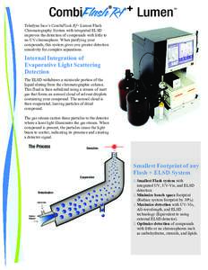 TM  Teledyne Isco’s CombiFlash Rf+ Lumen Flash Chromatography System with integrated ELSD improves the detection of compounds with little to no UV chromophore. When purifying your