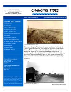 CHANGING TIDES  A joint newsletter from The Friends of Crescent Beach, Green Bay and Area Society & the LaHave Islands Marine Museum