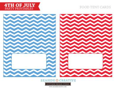 4TH OF JULY  FOOD TENT CARDS PARTY PRINTABLES
