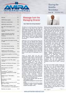 Sharing the Benefits Newsletter Issue 38  In this issue