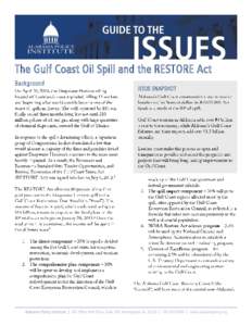 The Gulf Coast Oil Spill and the RESTORE Act Background