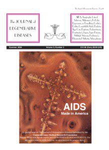 The Journal of Degenerative Diseases – Page 3  AIDS, Amytrophic Lateral