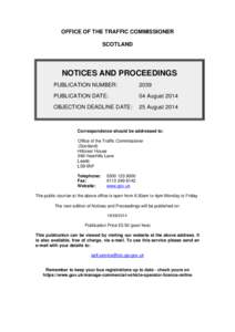 Notices and proceedings: Scotland: 4 August 2014