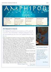 Amphipod Newsletter 35 !  ! 2011