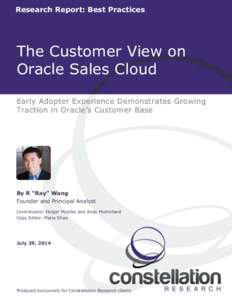 Oracle CRM / Oracle Corporation / Customer relationship management / Oracle Database / Oracle Business Intelligence Suite Enterprise Edition / Salesforce.com / Oracle E-Business Suite / Microsoft Dynamics CRM / Oracle Applications / Information technology management / Software / Business