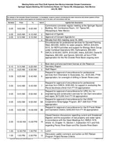 Agenda ISC Meeting July 20, 2005 Albuquerque.xls