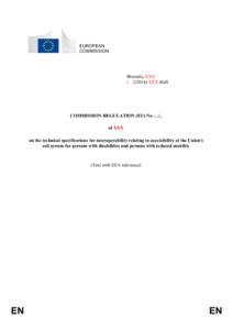 EUROPEAN COMMISSION Brussels, XXX […](2014) XXX draft