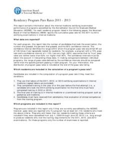 Residency Program Pass Rates - Illinois