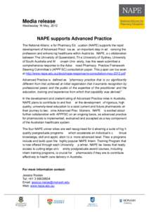 Microsoft Word - NAPE - Advanced Practice