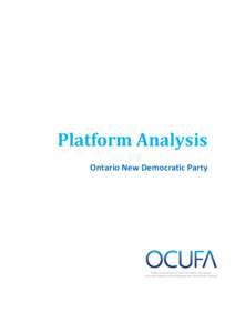 NDP Platform - Long-form analysis
