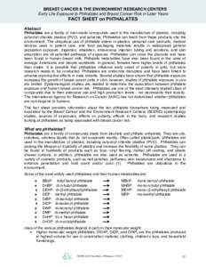 Microsoft Word - BCERC COTC Environmental Exposure Fact Sheet_Phthalates _30Oct07 _REV FINAL_PUB_B