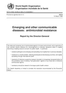 World Health Organization Organisation mondiale de la Santé FIFTY-FIRST WORLD HEALTH ASSEMBLY Provisional agenda item[removed]A51/9