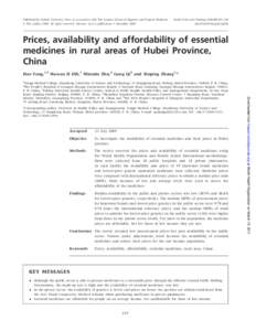 Published by Oxford University Press in association with The London School of Hygiene and Tropical Medicine ß The Author 2009; all rights reserved. Advance Access publication 1 December 2009 Health Policy and Planning 2