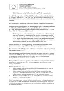 Institute for Health and Consumer Protection / Interagency Coordinating Committee on the Validation of Alternative Methods / Allergology / Local lymph node assay / Ispra