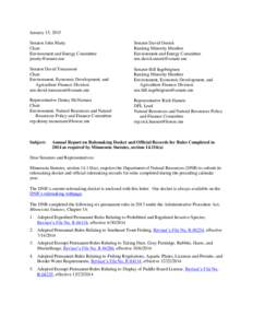 January 15, 2015 Senator John Marty Chair Environment and Energy Committee [removed]